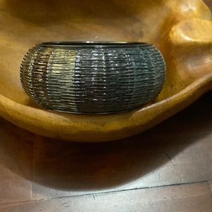 Vintage Metallic Bangle Gray Opens and Clasp